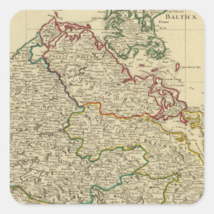 Brandenburg, W Pomerania Square Sticker