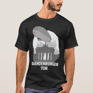 Brandenburger Tor Berlin Germany Silhouette Outlin T-Shirt