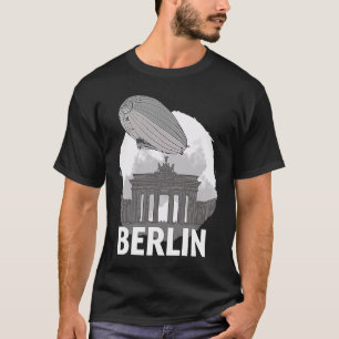 Brandenburger Tor Berlin Germany Silhouette Outlin T-Shirt
