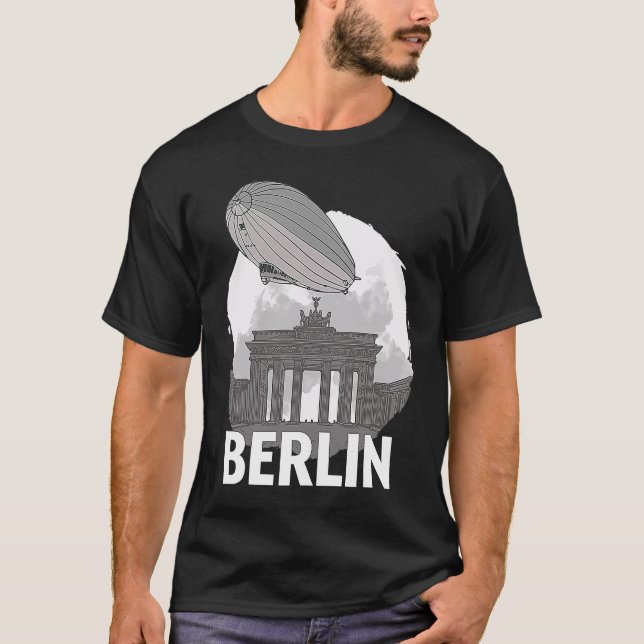 Brandenburger Tor Berlin Germany Silhouette Outlin T-Shirt (Front)