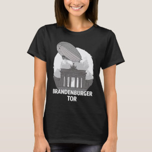 Brandenburger Tor Berlin Germany Silhouette Outlin T-Shirt