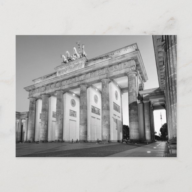 Brandenburger Tor monochrome photograph Postcard (Front)
