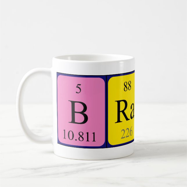 Brandi periodic table name mug (Left)