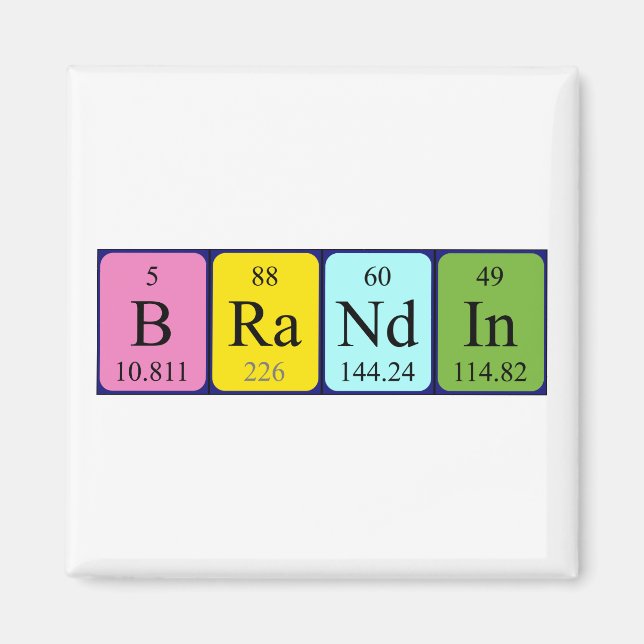 Brandin periodic table name magnet (Front)