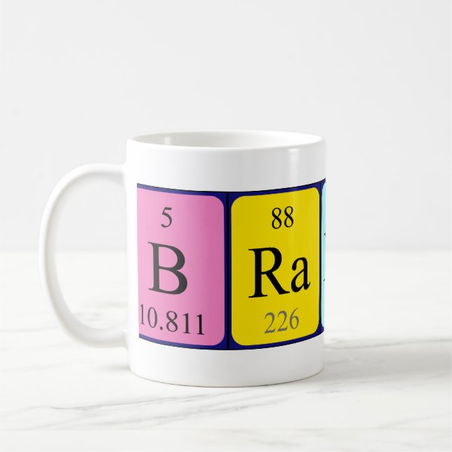 Brandine periodic table name mug (Left)