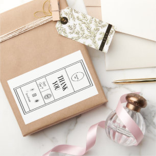 Branding Customisable Logo Thank You Rectangular Sticker