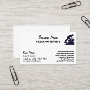 Branding For Pressure Washing Cleaning Business Card
