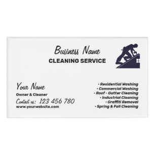 Branding For Pressure Washing Cleaning Business Name Tag