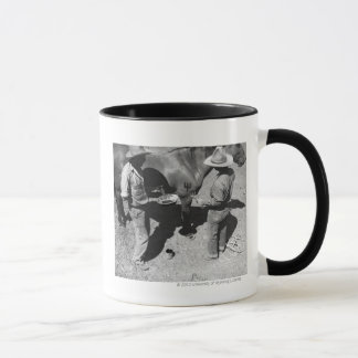 Branding horses with the pitchfork brand mug