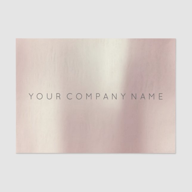 Branding Lux Pink Rose Gold Blush Metallic Powder Tissue Paper (Front)