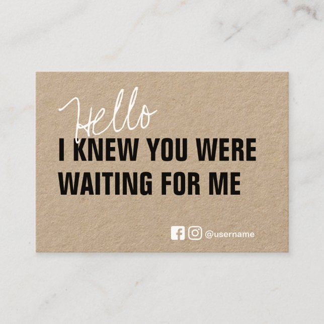 Branding Thank You Small Business Packing Kraft Business Card (Front)