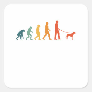 Brandlbracke Evolution Retro Bracke Dog Square Sticker