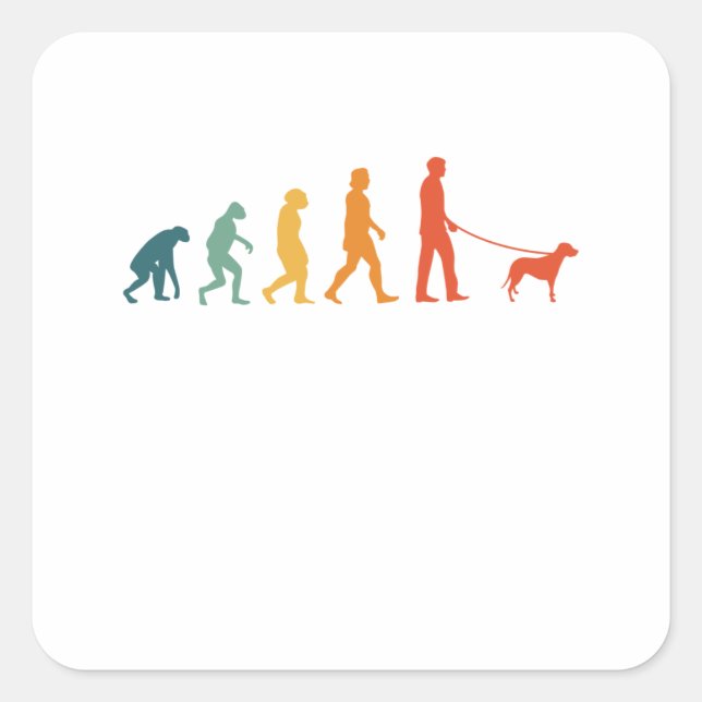 Brandlbracke Evolution Retro Bracke Dog Square Sticker (Front)