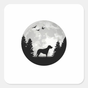 Brandlbracke Moon Bracke Dog Hunting Square Sticker