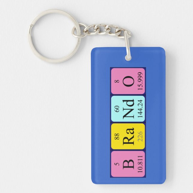 Brando periodic table name keyring (Front)
