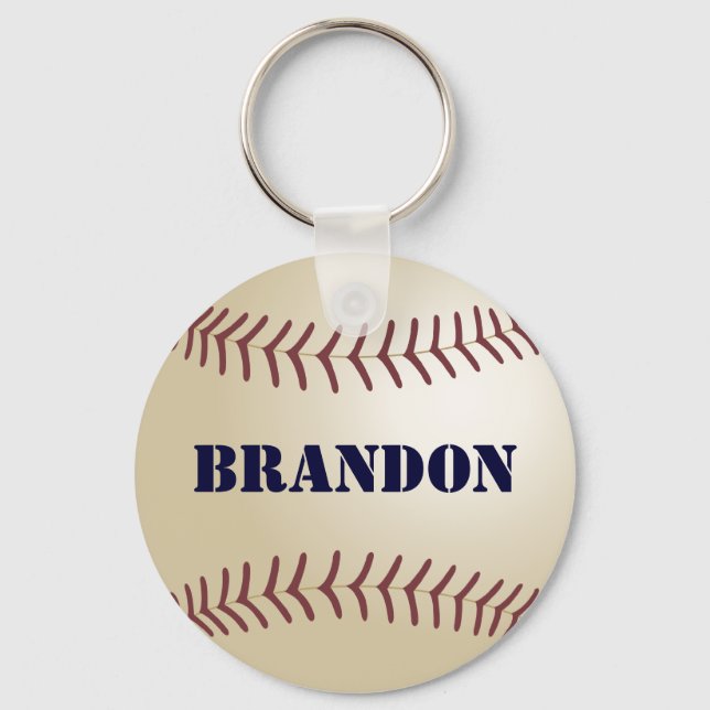 Brandon Baseball Keychain by 369MyName (Front)