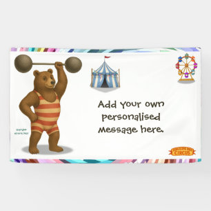 Brandon, circus strong-bear banner