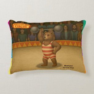 Brandon, circus strong-bear decorative cushion