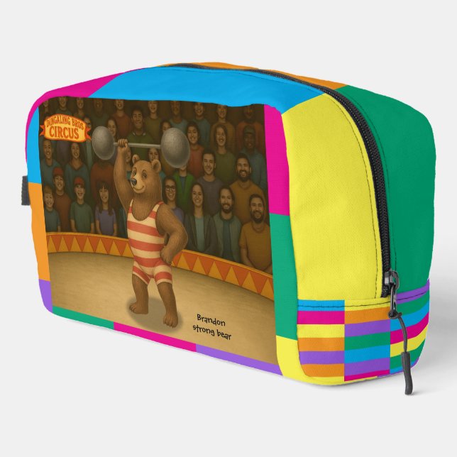 Brandon, circus strong bear dopp kit (Right Corner)