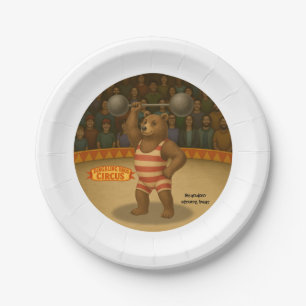 Brandon, circus strong-bear paper plate