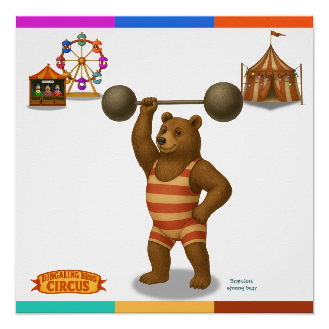 Brandon, circus strong-bear poster (Front)