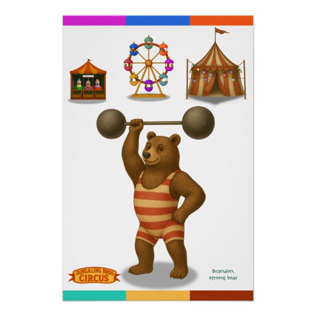 Brandon, circus strong-bear poster (Front)