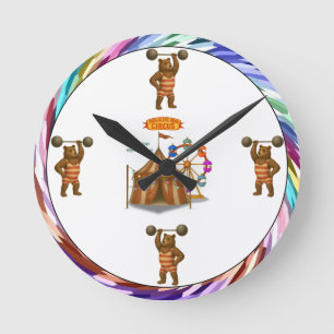 Brandon, circus strong-bear round clock
