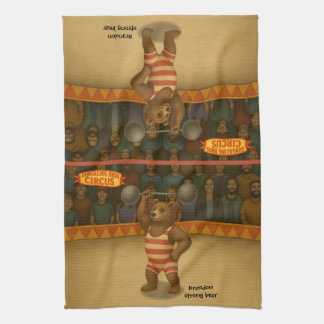 Brandon, circus strong bear tea towel