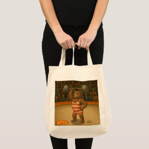 Brandon, circus strong-bear tote bag