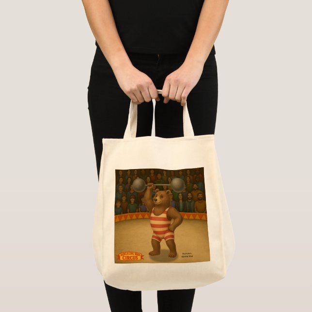 Brandon, circus strong bear tote bag (Front (Product))