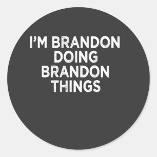 Brandon  classic round sticker