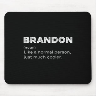 Brandon Definition Personalized Name Funny Birthda Mouse Mat