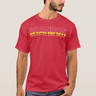 Brandon First Name Funny Vintage Sunset Brandon re T-Shirt