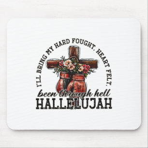 Brandon Hard Fought Hallelujah Praise Jesus Christ Mouse Mat