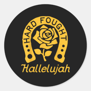Brandon Hard Fought Hallelujah Praise Jesus Lake M Classic Round Sticker