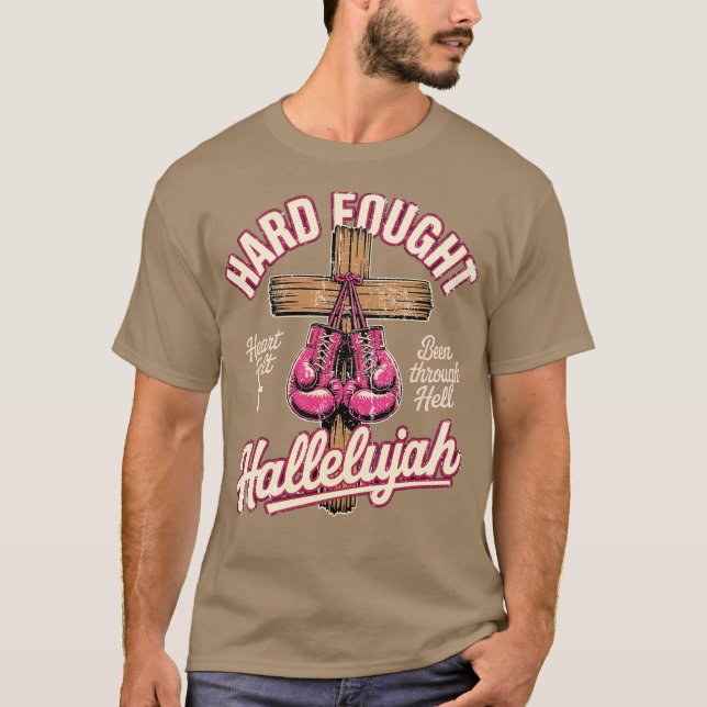 Brandon Hard Fought Hallelujah Praise Jesus-Photor T-Shirt (Front)