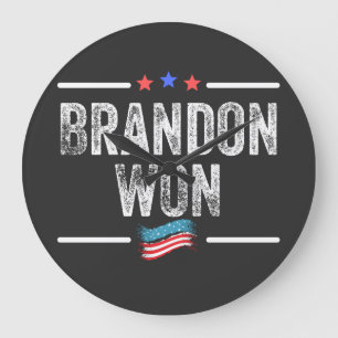 brandon won, brandon won funny, brandon won americ large clock