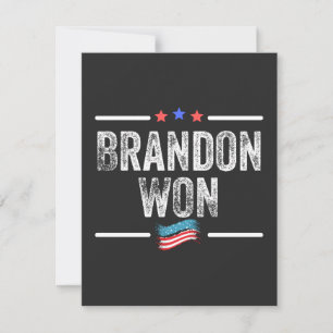 brandon won, brandon won funny, brandon won americ thank you card