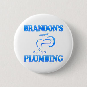 Brandon's Plumbing 6 Cm Round Badge
