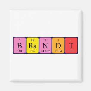 Brandt periodic table name magnet