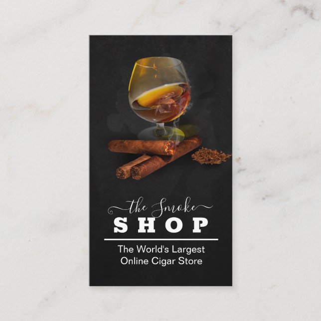 Brandy / Cigars Store Business Card (Front)