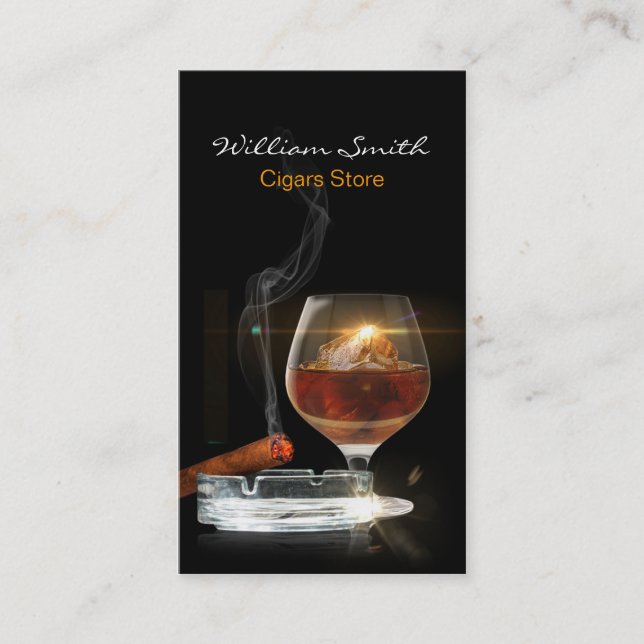 Brandy / Cigars Store Business Card (Front)
