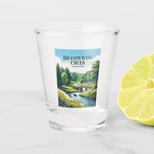 Brandywine Creek State Park Delaware Shot Glass (Front)