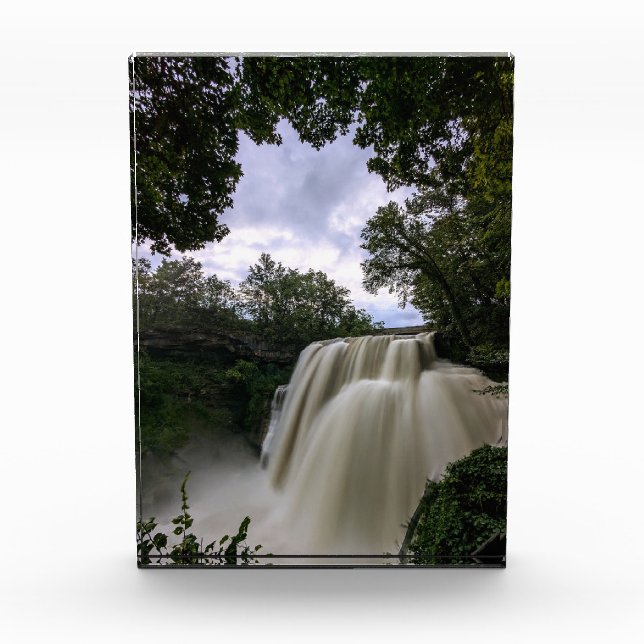 Brandywine Falls roaring on a spring morning Photo Block (Front)