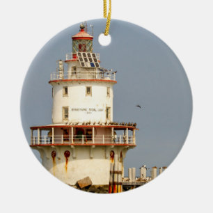 Brandywine Shoal Lighthouse Ceramic Tree Decoration