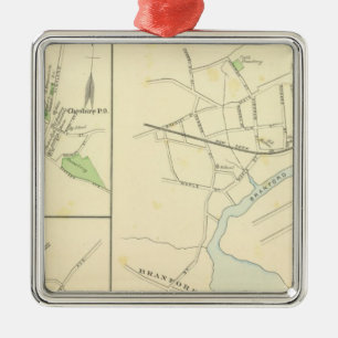 Branford, Cheshire, N Haven Metal Tree Decoration