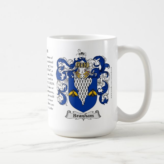 Branham Family Coat of Arms Coffee Mug (Right)