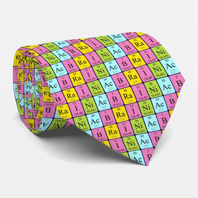 Braniac periodic table name tie (Rolled)