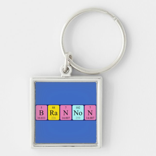 Brannon periodic table name keyring (Front)