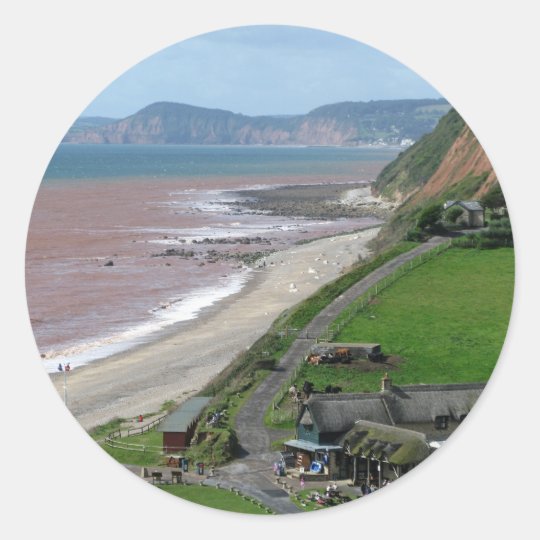 Branscombe Beach Classic Round Sticker